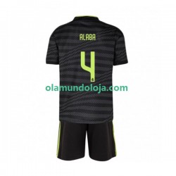 Camisola Real Madrid David Alaba 4 Criança Equipamento Terceiro 2022-2023 Manga Curta